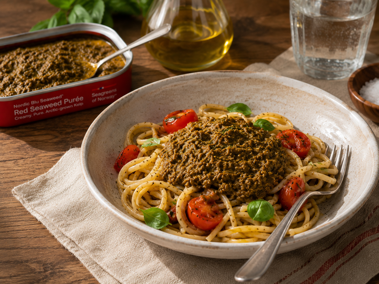 Red Seaweed Purée — pasta serving suggestion