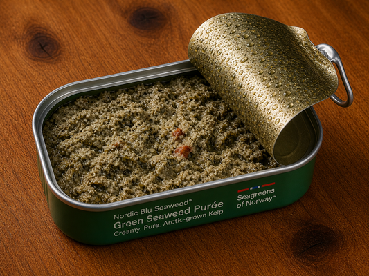 Green Seaweed Purée — opened can, Seaweed Society